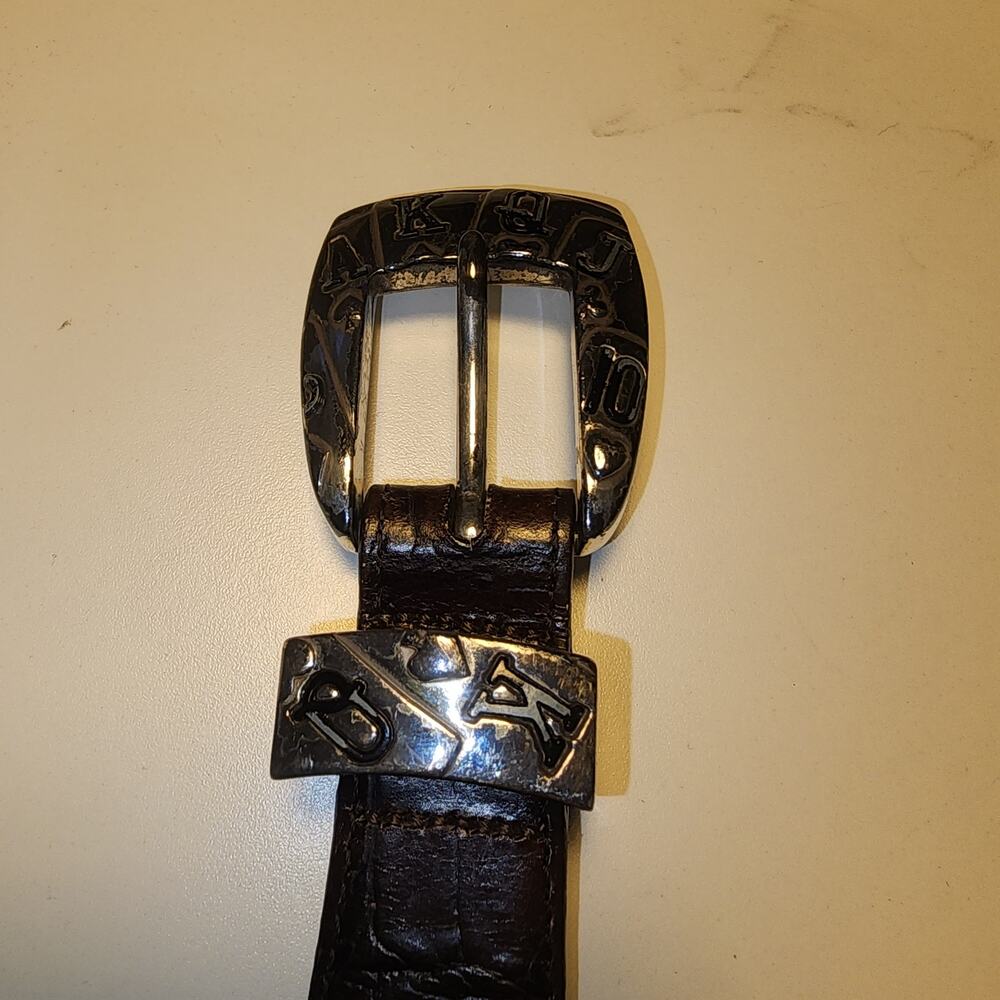 Onyx by Brighton Belt Ace King Queen Jack Buckle Size 40" - Picture 5 of 9